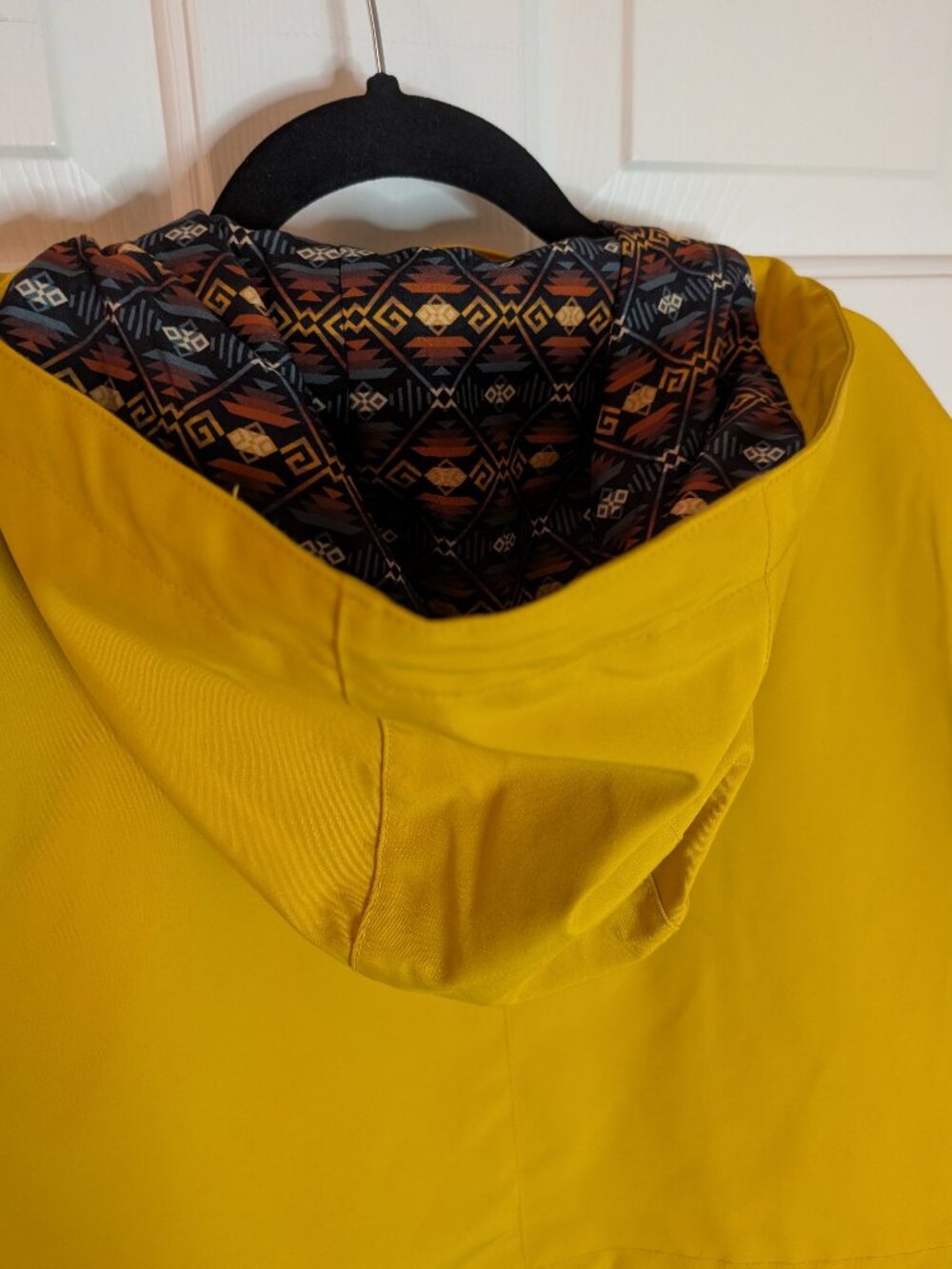 Womens Pendleton Rain Trail Jacket Zipper Goldenrod Yellow & Aztec- Large - Picture 5 of 9